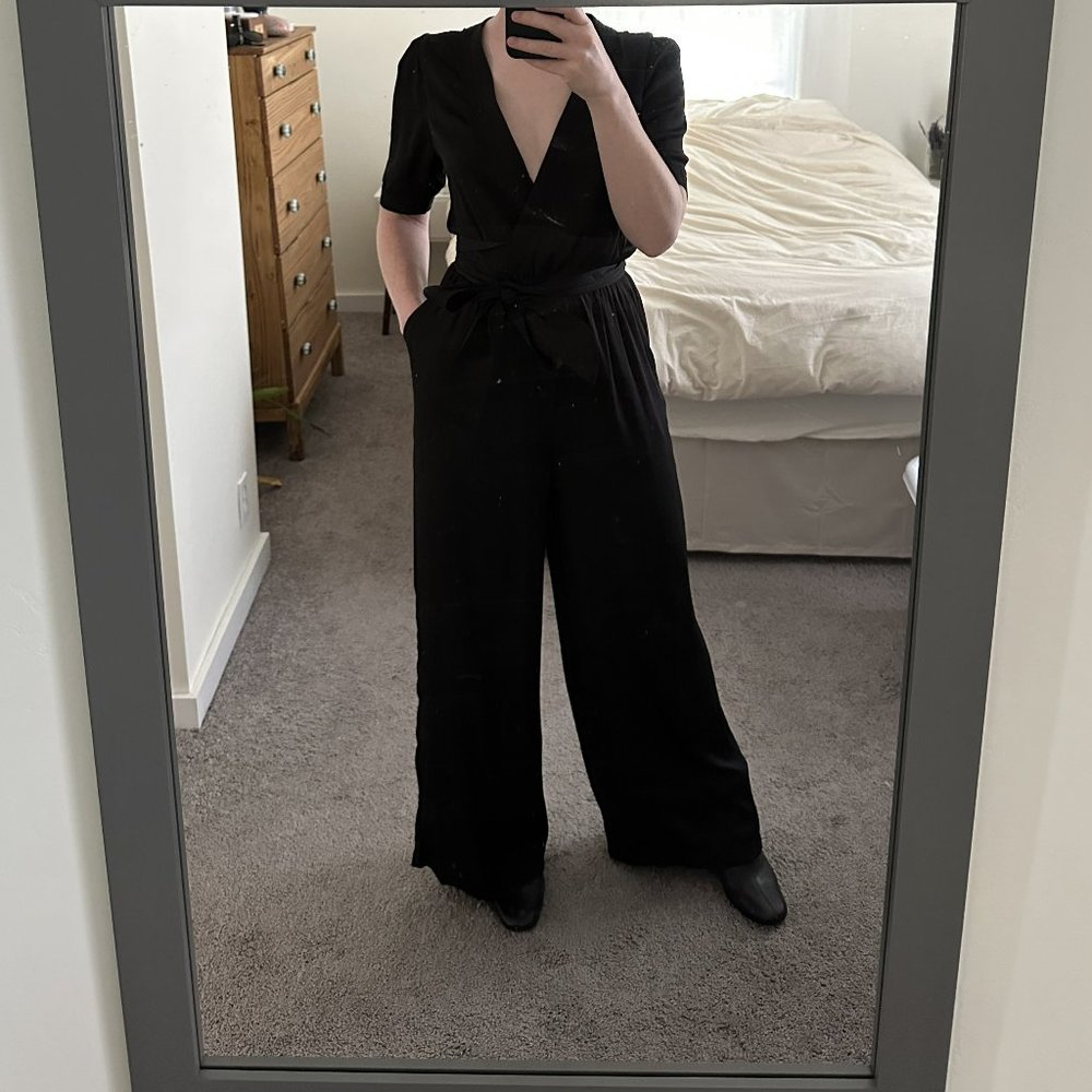 Silky Black Jumpsuit
